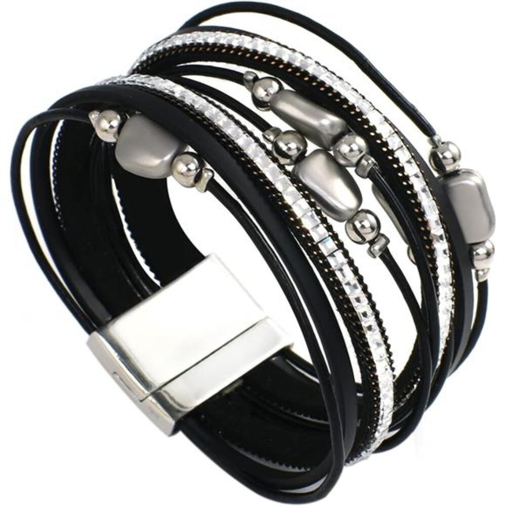 Leather Wrap Bracelets Women Boho Bracelets Stackable 39$